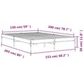 Miniatyrbillede 8 af 9: vidaXL sengestel 150x200 cm konstrueret træ og metal sort