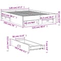 Miniatyrbilde 9 av 10: vidaXL Sengeramme med skuffer sonoma eik 120x190 cm konstruert tre