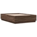 Miniatyrbilde 5 av 9: vidaXL Sengeramme brun eik 140x190 cm konstruert tre