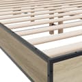 Miniatyrbilde 6 av 9: vidaXL Sengeramme sonoma eik 135x190 cm konstruert tre og metall
