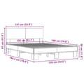 Miniatyrbilde 8 av 9: vidaXL Sengeramme sonoma eik 135x190 cm konstruert tre og metall