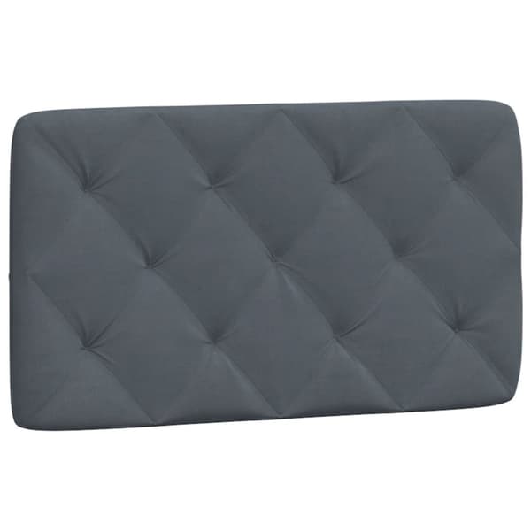 vidaXL sengeramme med LED-lys 90x200 cm velour mørkegrå