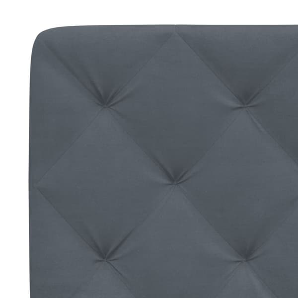 vidaXL sengeramme med LED-lys 90x200 cm velour mørkegrå