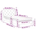 Miniatyrbild 10 av 11: vidaXL Säng med madrass mörkgrå 90x200 cm sammet