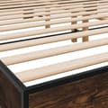 Miniatyrbilde 6 av 9: vidaXL Sengeramme røkt eik 200x200 cm konstruert tre og metall