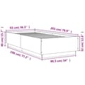 Miniatyrbilde 8 av 9: vidaXL Sengeramme sonoma eik 90x200 cm konstruert tre