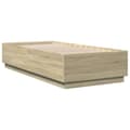 Miniatyrbilde 1 av 9: vidaXL Sengeramme sonoma eik 90x200 cm konstruert tre