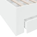 Miniatyrbilde 7 av 10: vidaXL Sengeramme med skuffer hvit 135x190 cm konstruert tre