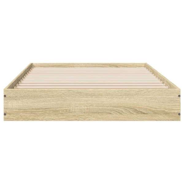 vidaXL sengeramme 90x200 cm konstrueret træ sonoma-eg