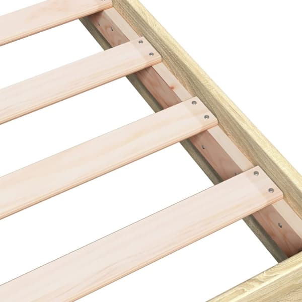 vidaXL sengeramme 90x200 cm konstrueret træ sonoma-eg