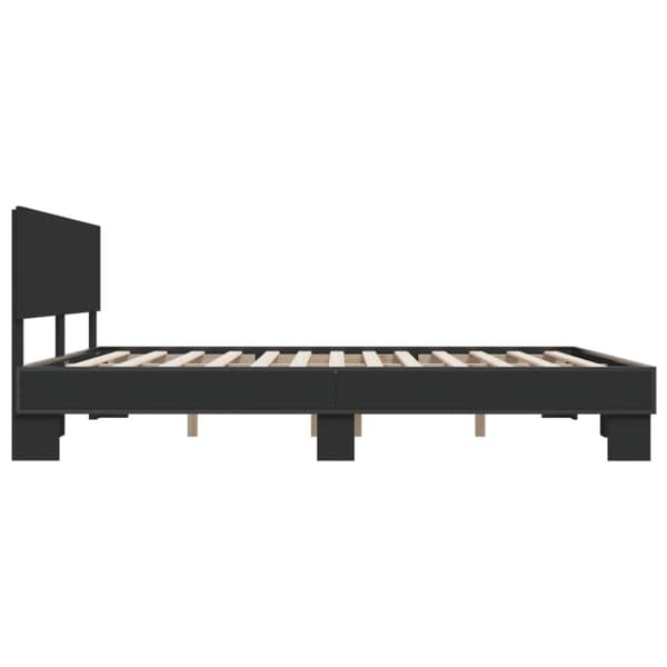 vidaXL Sengeramme svart 180x200 cm konstruert tre og metall