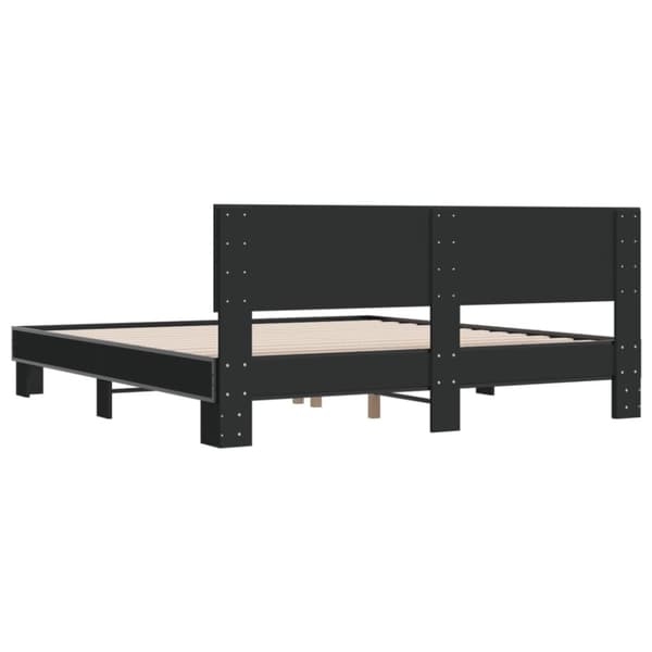 vidaXL Sengeramme svart 180x200 cm konstruert tre og metall