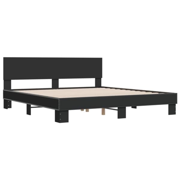 vidaXL Sengeramme svart 180x200 cm konstruert tre og metall