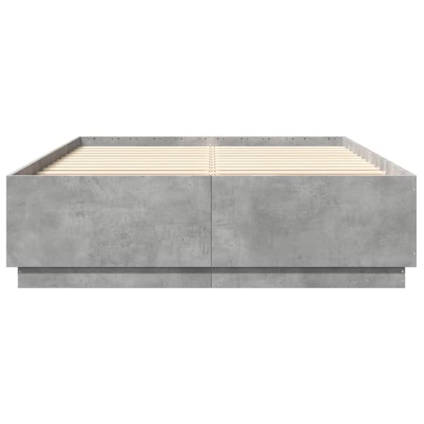 vidaXL Sengeramme betonggrå 120x200 cm konstruert tre