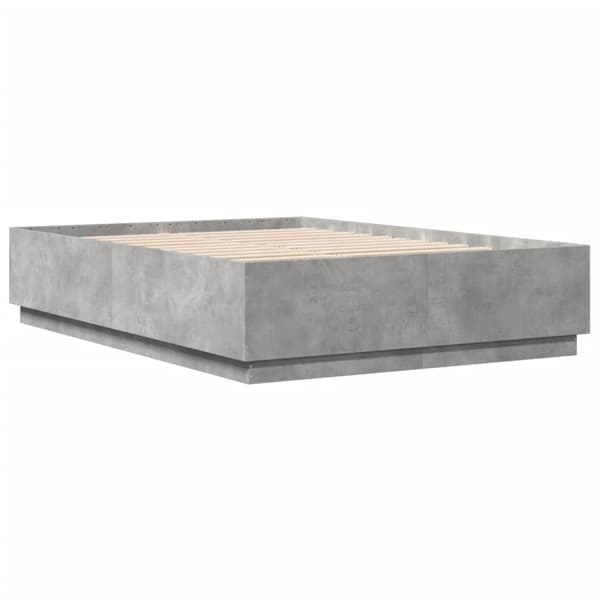 vidaXL Sengeramme betonggrå 120x200 cm konstruert tre