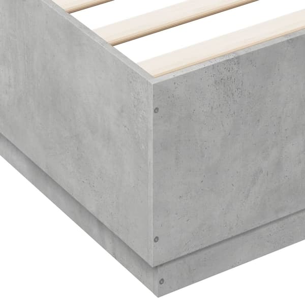vidaXL Sengeramme betonggrå 120x200 cm konstruert tre