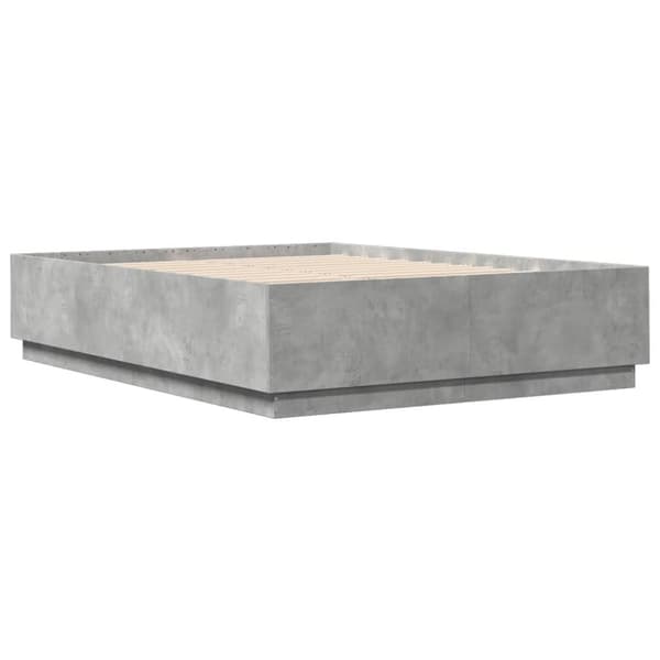 vidaXL Sengeramme betonggrå 120x200 cm konstruert tre