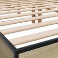 Miniatyrbilde 6 av 9: vidaXL Sengeramme sonoma eik 150x200 cm konstruert tre og metall