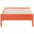 Miniatyrbilde 3 av 9: vidaXL Sengeramme uten madrass voksbrun 100x200 cm heltre furu