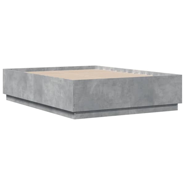 vidaXL sengestel 140x190 cm konstrueret træ betongrå