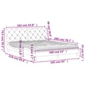 Miniatyrbillede 10 af 11: vidaXL seng med madras 160x200 cm velour sort