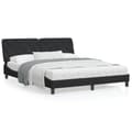 Miniatyrbillede 11 af 11: vidaXL seng med madras 160x200 cm velour sort