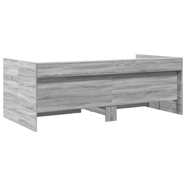 vidaXL daybed med skuffer 90x200 cm konstrueret træ grå sonoma-eg