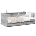 Miniatyrbillede 10 af 10: vidaXL daybed med skuffer 90x200 cm konstrueret træ grå sonoma-eg