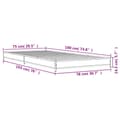 Pikkukuva 8 / 9: vidaXL Sängynrunko Sonoma-tammi 75x190 cm tekninen puu ja metalli