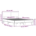 Miniatyrbilde 8 av 9: vidaXL Sengeramme røkt eik 120x190 cm konstruert tre og metall