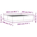 Miniatyrbilde 8 av 9: vidaXL Sengeramme hvit 200x200 cm konstruert tre