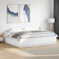 Miniatyrbilde 2 av 9: vidaXL Sengeramme hvit 200x200 cm konstruert tre