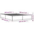 Miniatyrbilde 8 av 9: vidaXL Sengeramme røkt eik 140x190 cm konstruert tre og metall