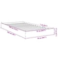Miniatyrbilde 9 av 10: vidaXL Sengeramme svart 75x190 cm konstruert tre