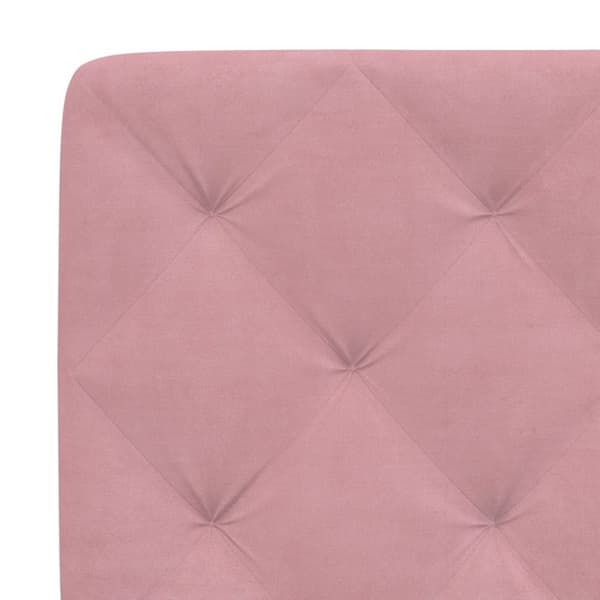 vidaXL seng med madras 90x200 cm velour lyserød
