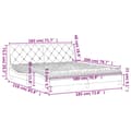 Miniatyrbillede 9 af 11: vidaXL seng med madras 180x200 cm velour sort