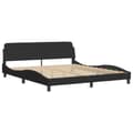Miniatyrbillede 2 af 11: vidaXL seng med madras 180x200 cm velour sort
