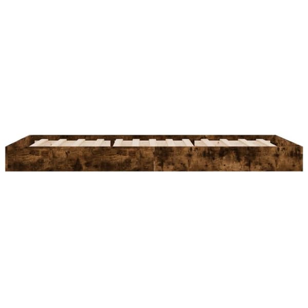 vidaXL Sängynrunko ilman patjaa savutammi 90x200 cm tekninen puu