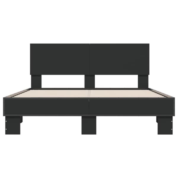 vidaXL Sengeramme svart 140x190 cm konstruert tre og metall