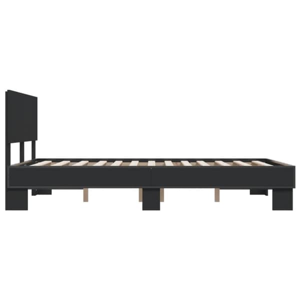 vidaXL Sengeramme svart 140x190 cm konstruert tre og metall