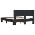 Miniatyrbilde 5 av 9: vidaXL Sengeramme svart 140x190 cm konstruert tre og metall