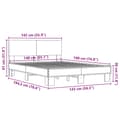 Miniatyrbilde 8 av 9: vidaXL Sengeramme svart 140x190 cm konstruert tre og metall