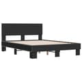 Miniatyrbilde 1 av 9: vidaXL Sengeramme svart 140x190 cm konstruert tre og metall
