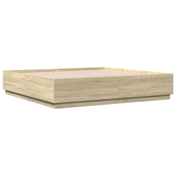 vidaXL sengestel 180x200 cm konstrueret træ sonoma-eg