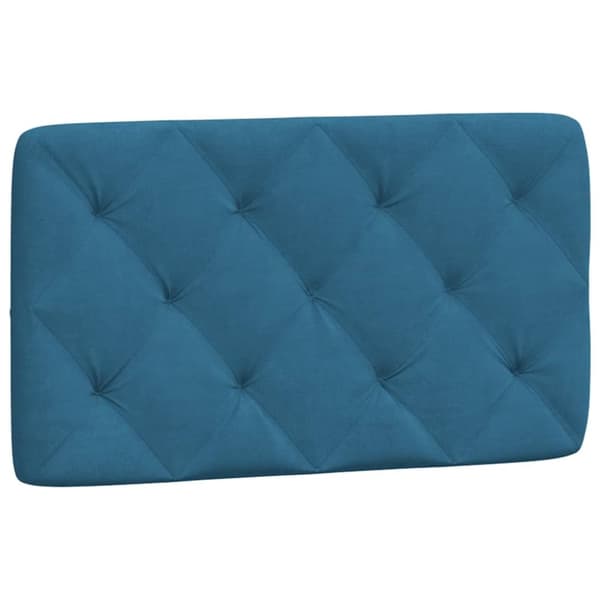 vidaXL sengeramme med LED-lys 90x200 cm velour blå
