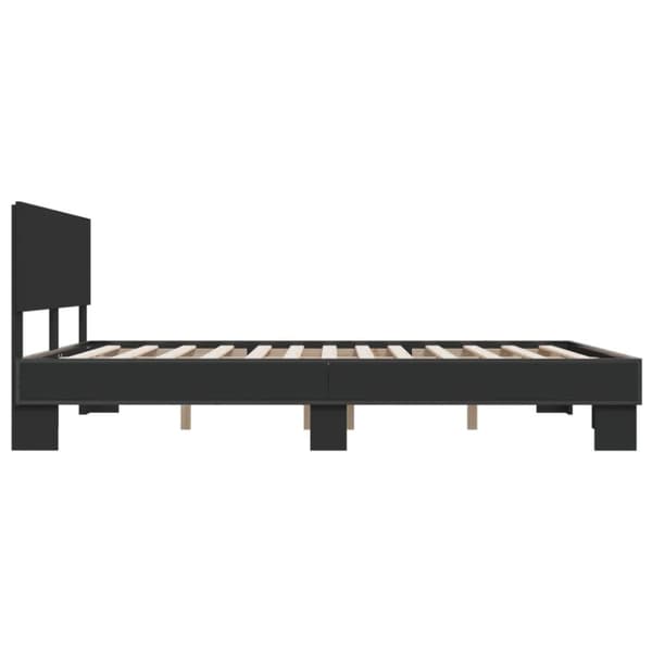 vidaXL Sengeramme svart 160x200 cm konstruert tre og metall