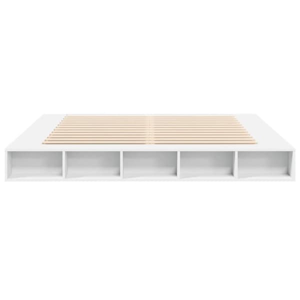 vidaXL sengestel 200x200 cm konstrueret træ hvid