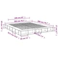 Miniatyrbilde 9 av 10: vidaXL Sengeramme hvit 200x200 cm konstruert tre