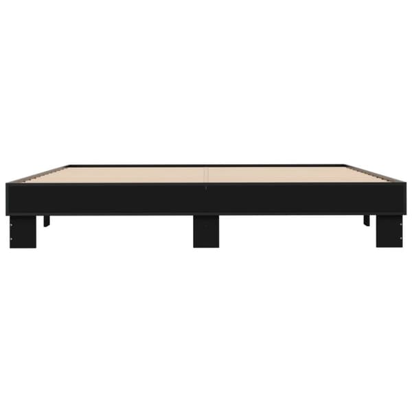 vidaXL Sengeramme svart 160x200 cm konstruert tre og metall
