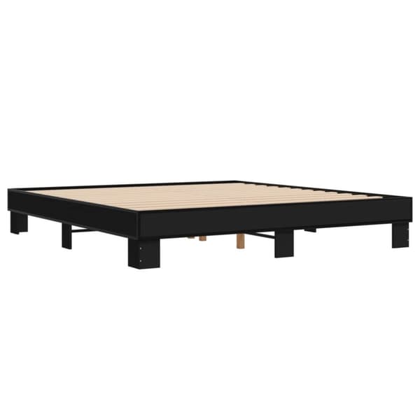 vidaXL Sengeramme svart 160x200 cm konstruert tre og metall